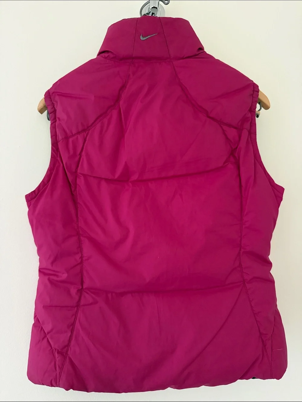 Nike Kids Down Reversible Quilted Brown and Pink Puffer Vest 90s